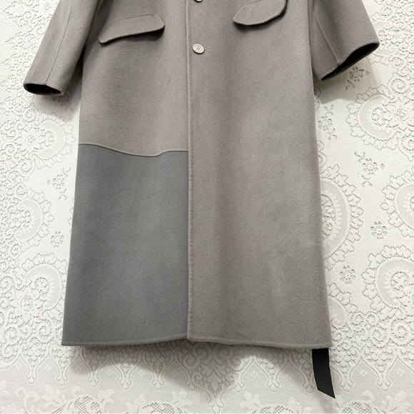 Dept. Anonym Wool Tri Color Paneled Long Coat - Picture 5 of 14